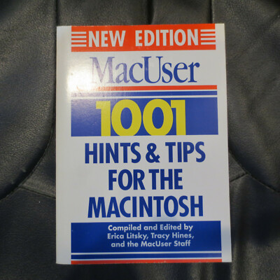 Vintage Apple Macintosh MacUser 1001 Hints & Tips for the Macintosh; 1990