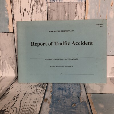 Royal Ulster Constabulary Report Of Traffic Accident Booklet Form 55/2