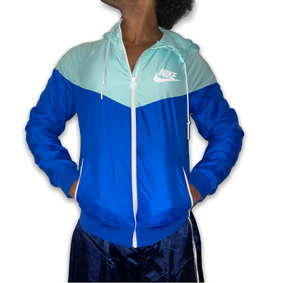 Green blue and white nike windbreaker cheap