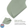2 Pieces High Chair Placemat Silicone, Clean and Hygienic, Suitable for Tripp Trapp High Chair Tray (Grey/Green)