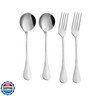 VANRA 4-Piece Children Flatware Set - 18/10 Stainless Steel Child Set Tableware - Silver Cutlery - Silverware Dinner Utensils for Kids - Chrome Finished (2 Forks + 2 Spoons)