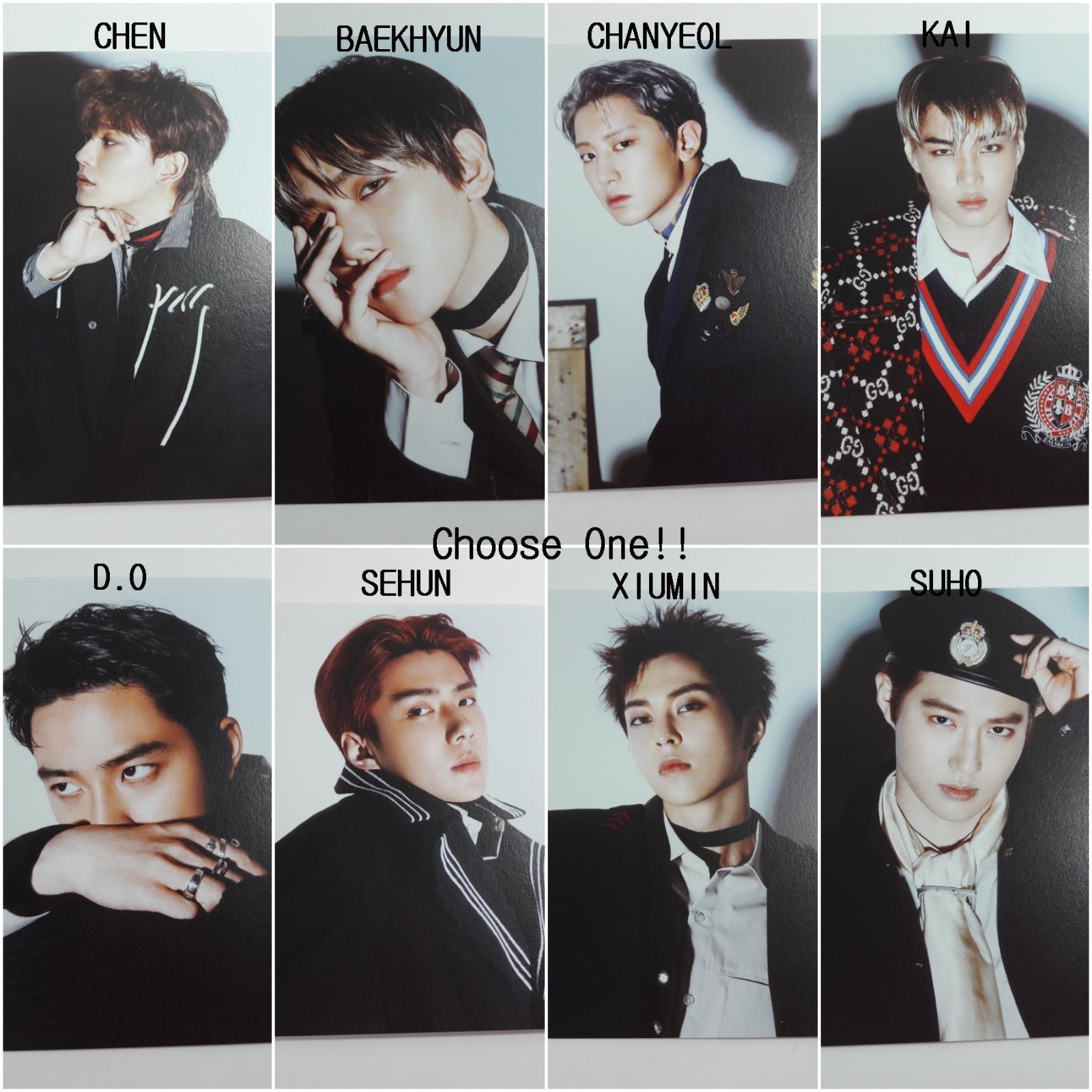 EXO W KOREA EXOCLUSIVE ポストカード 45枚セット W KOREA EXO EXOCLUSIVE Postcard Limited image collections