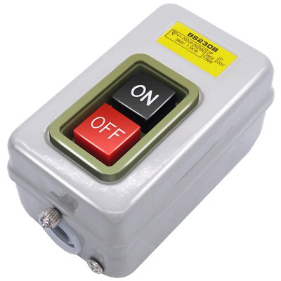 AC 220V/380V Push Button Switch On/Off Start Stop Switch 3 Phase Self Lock
