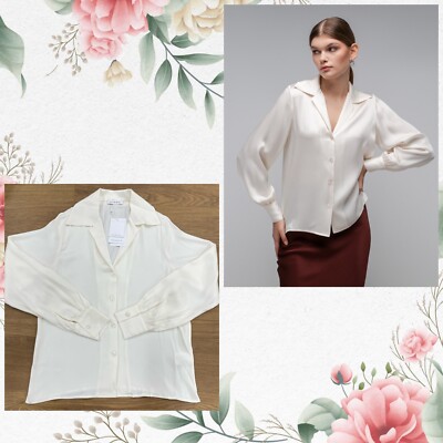 NWT $300 Anine Bing Pearl Mylah Shirt In Pearl Size: X-Small