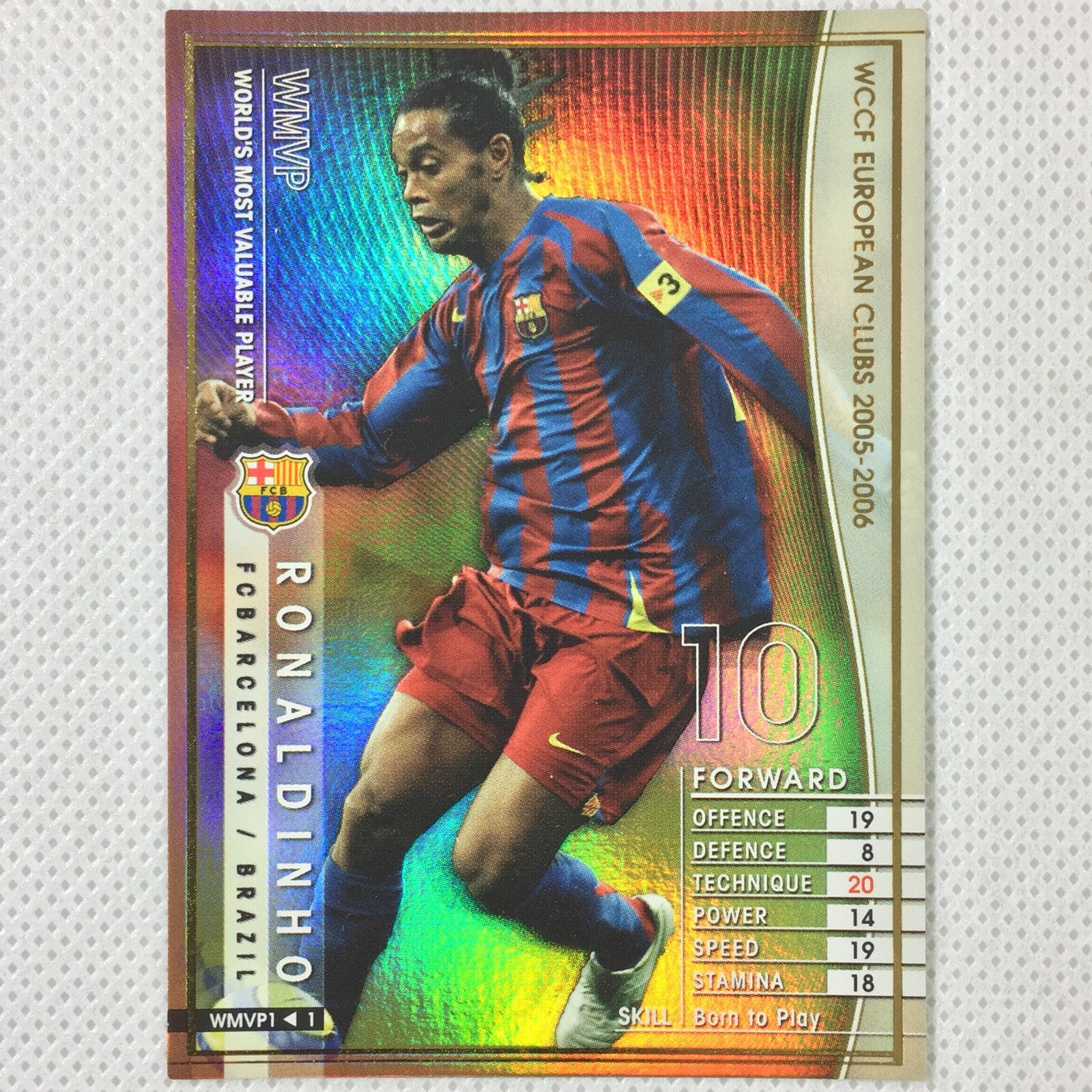 Panini WCCF 2005-06 MVP Card Ronaldinho FC Barcelona WMVP1 Panini WCCF 2005-06 MVP Card Ronaldinho FC Barcelona WMVP1