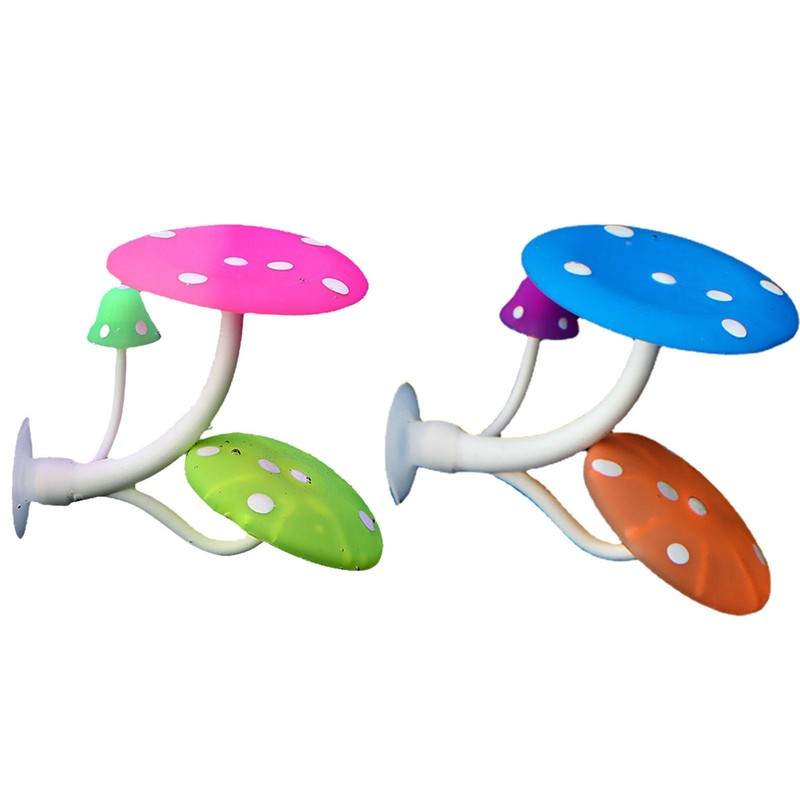 1 * Betta Bed Leaf Artificial Mushroom Hammock Decor for Fish Tank Landscape