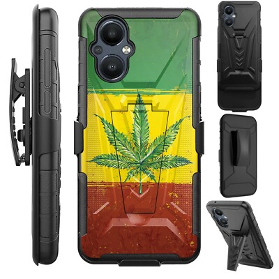 V Holster For OnePlus Nord N20 5G Phone Case kickstand Cover WEED FLAG