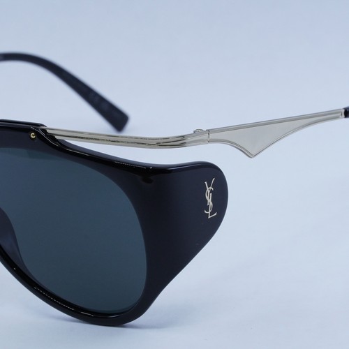 Pre-owned Saint Laurent Slm137 Amelia 001 Gold/black/black 55-14-135 Sunglasses Aut...