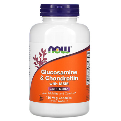 Now Foods Glucosamine Chondroitin with MSM 180 Capsules GMP Quality