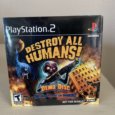 DESTROY ALL HUMANS! Demo Disc Sealed New Rare Promo PS2 PlayStation 2 NFR 2005