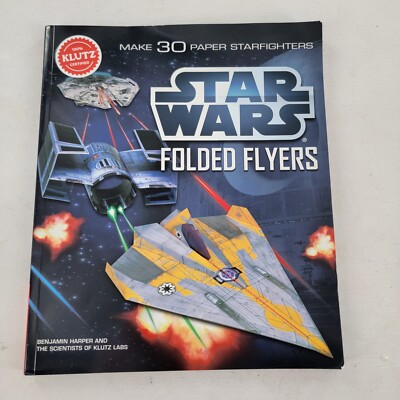 Rare Star Wars Folded Flyers Origami Out Of Print Book Paper Airplanes Craft Kit