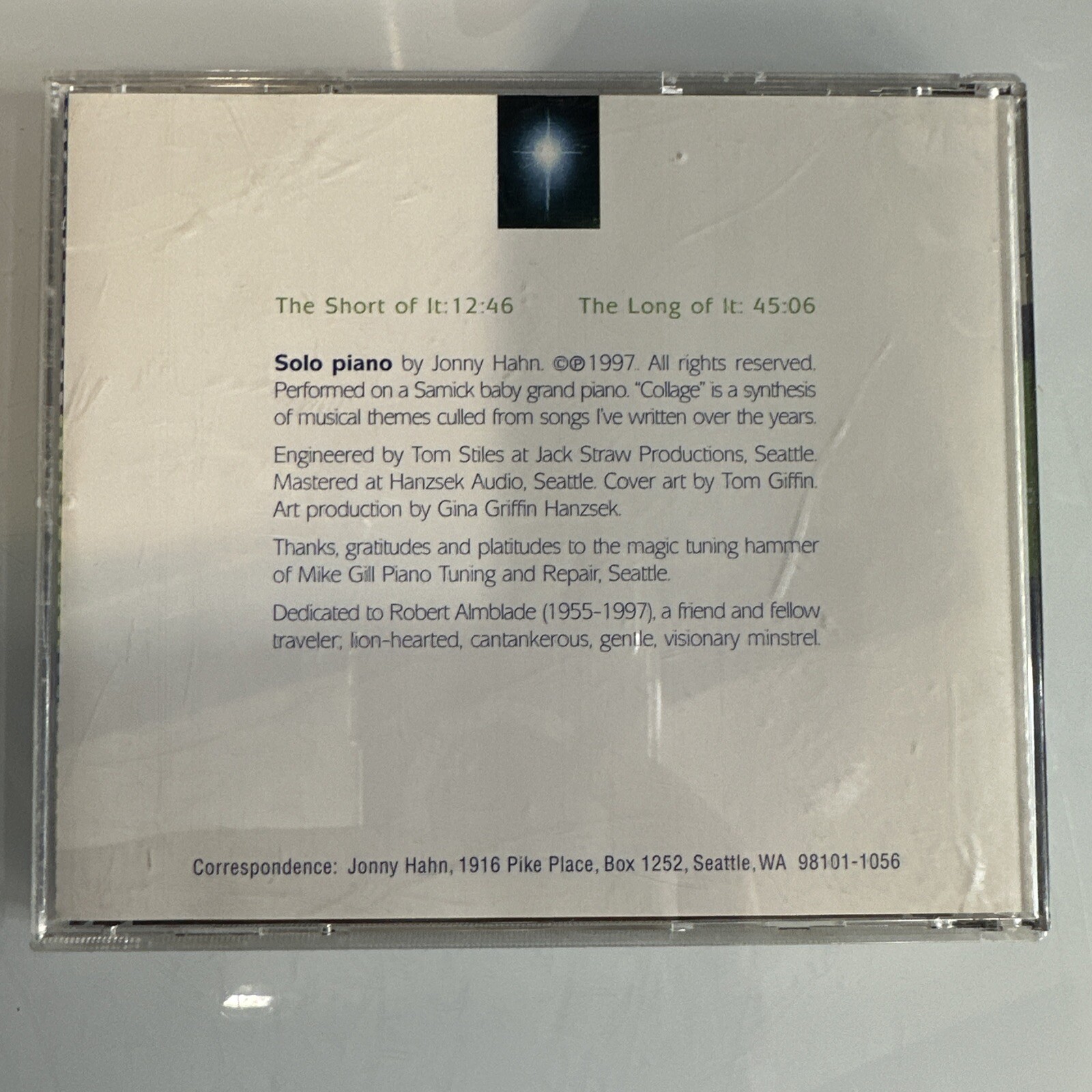 Jonny Hahn Collage CD