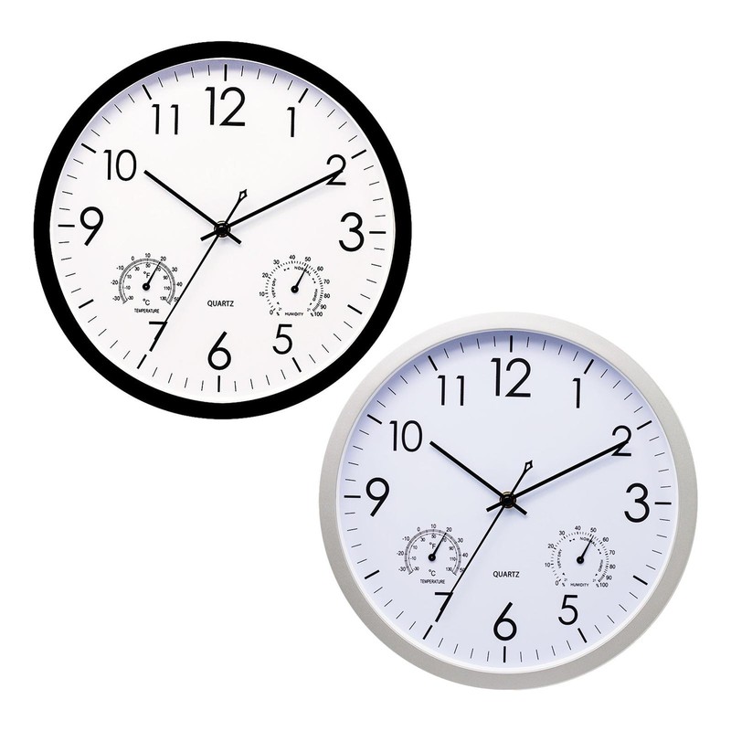 Waterproof Outdoor Clock With Temperature And Humidity 12in
