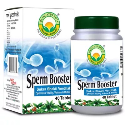 pack of 5 X Basic Ayurveda Sperm Booster 40 Tablet FOR Sexual perfromance