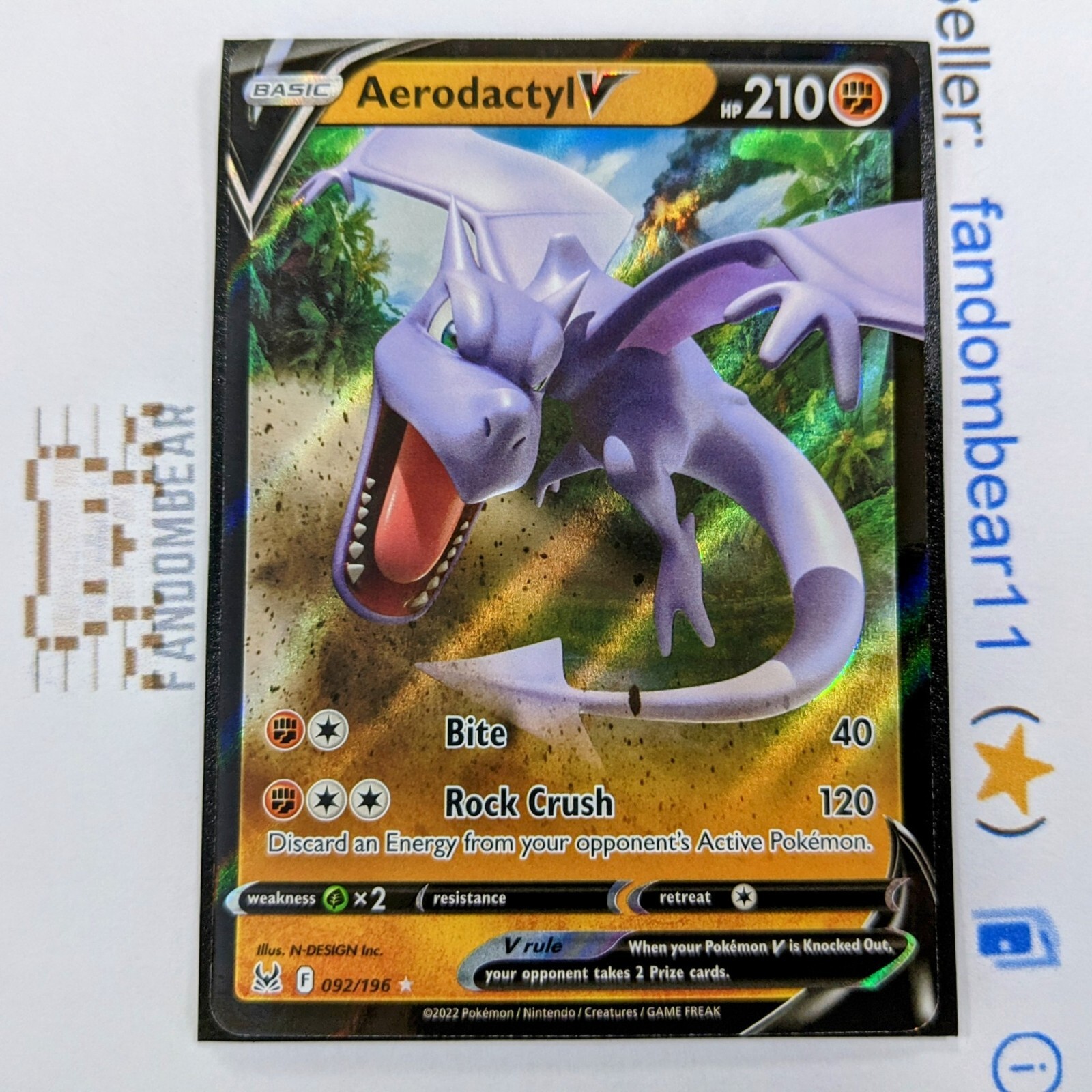 ポケモンカードゲーム Aerodactyl V from Lost Origin Amazon.com: Pokemon - Aerodactyl V - 180/196 Lost Origin