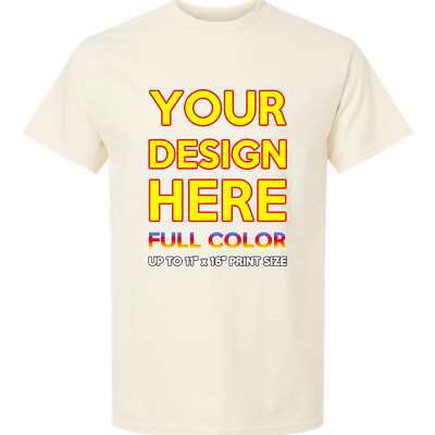 Full Color Custom Print Text or Photo On T Shirt Your Logo Design Print Tee