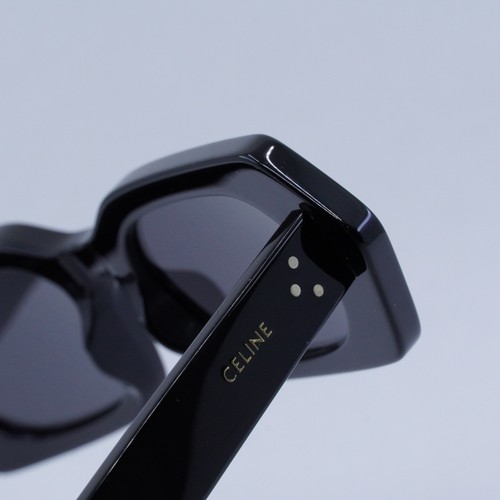 Pre-owned Celine Cl40243i 01a Shiny Black/smoke 51-18-135 Sunglasses Authentic In Gray