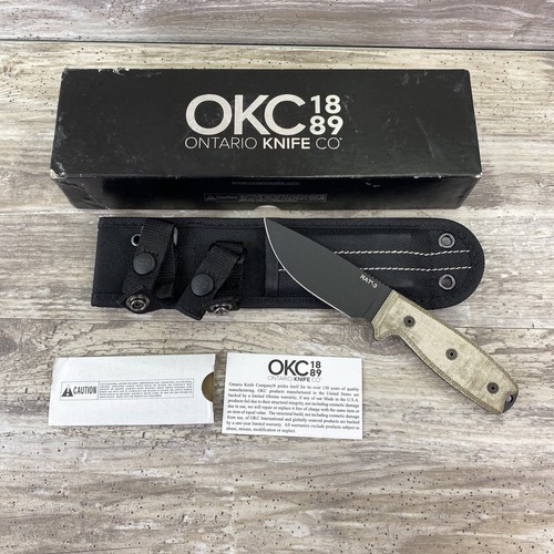 OKC Ontario Rat-3 Fixed Blade Knife 1095 Full Tang Micarta Sterile *Open-box/New