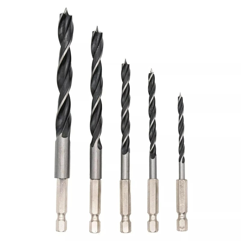 Holzbohrer Spiralbohrer Bohrersatz Bit Bohrer Sechskantschaft Holz 4/5/6/8/10 Mm