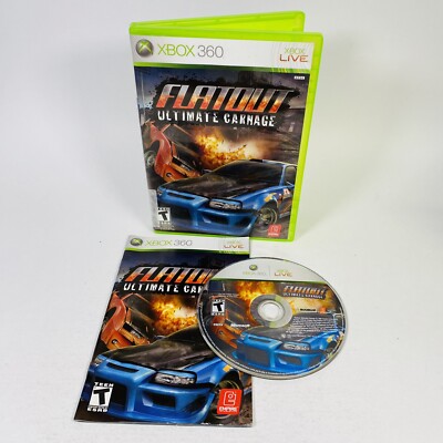 FlatOut Ultimate Carnage (Microsoft Xbox 360) Complete w/ Manual Tested Bug Bear