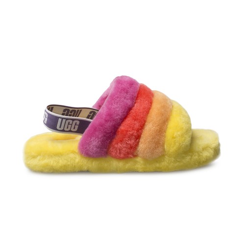 靴 UGG W FLUFF YEAH PRIDE UGG Women's Pride Fluff Yeah Slide - FREE Shipping & FREE