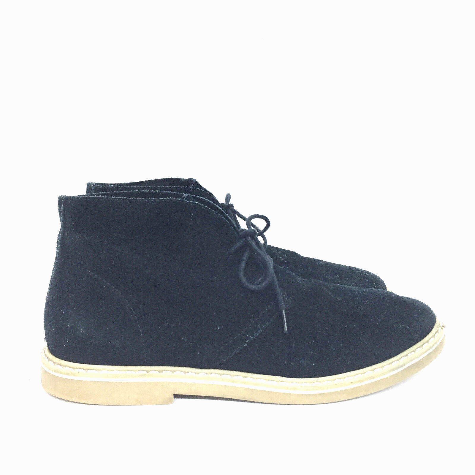 Mens 8/41 Black Suede Leather Lace Up