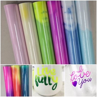 Temperature Sensitive Color Change 12'' x 48'' Adhesive Permeant Craft Vinyl Decal