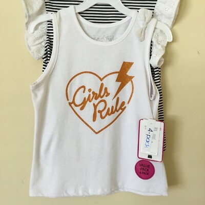 NWT Freestyle Revolution Girls Shirt Shorts Outfit 4-Piece Set Size 8