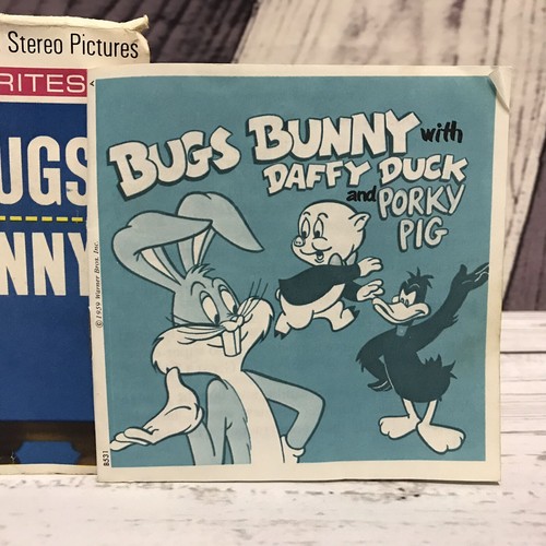 Vintage 1959 Bugs Bunny Viewmaster 3 Reels With Booklet Pack 21 Stereo Pics (V2