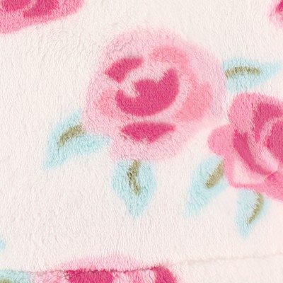 Hudson Baby Infant Girl Super Plush Blanket, Rose, One Size