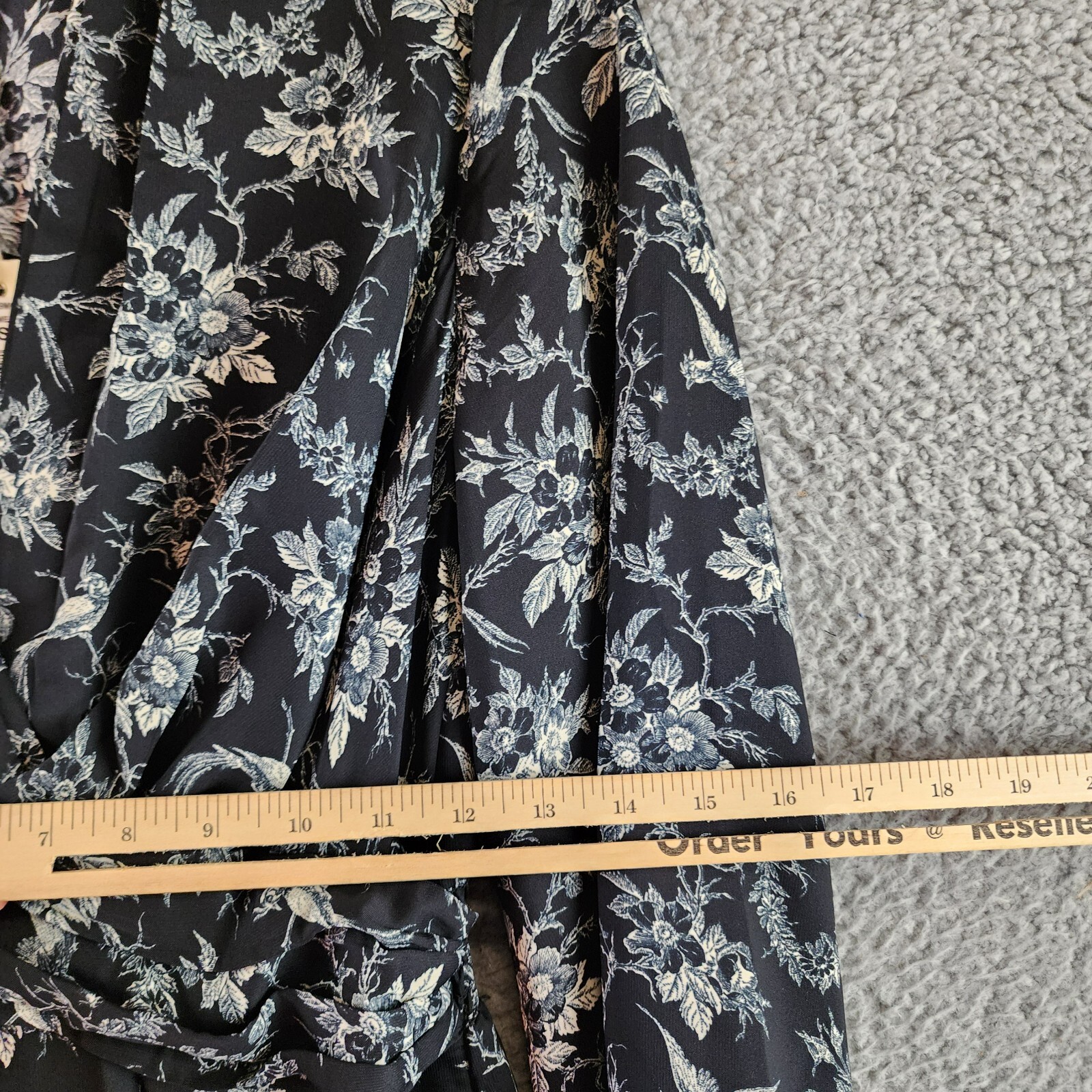 Max Studio Floral Regular Dress Women's S Black/White Elbow Sleeve Twist Front - Picture 5 of 14