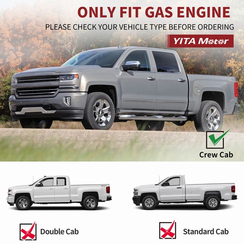 For 07-18 Chevy Silverado/Sierra 1500 Crew Cab 6" Running Board Side Step BLK