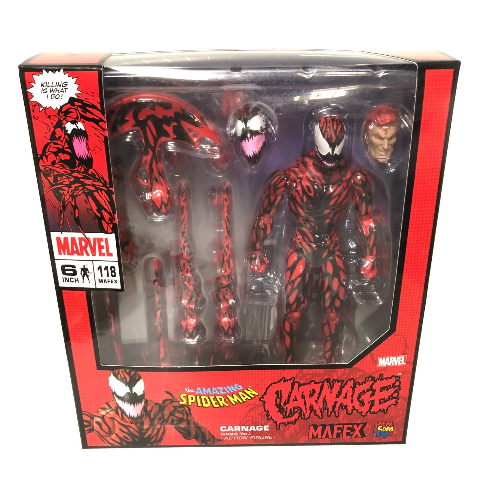 Mafex Carnage No. 118 Medicom Toy MIB USA Authentic Marvel Mafex Carnage No. 118 Medicom Toy MIB USA Authentic Marvel
