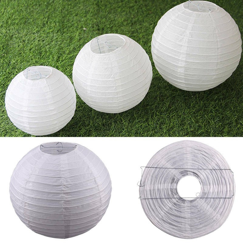 10X Papierlaterne Laterne Deko Feier Lampions Papierlampen mit Party