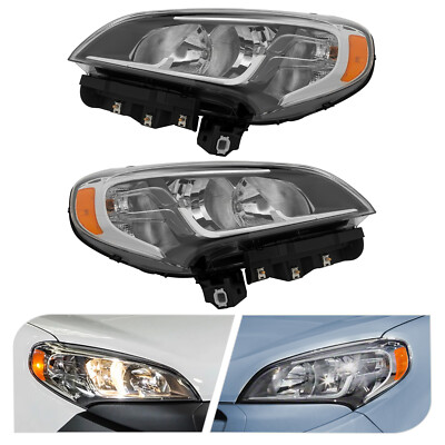 Left Right Pair Headlights Set LH RH Fits For 2015-2022 Dodge Ram ProMaster City