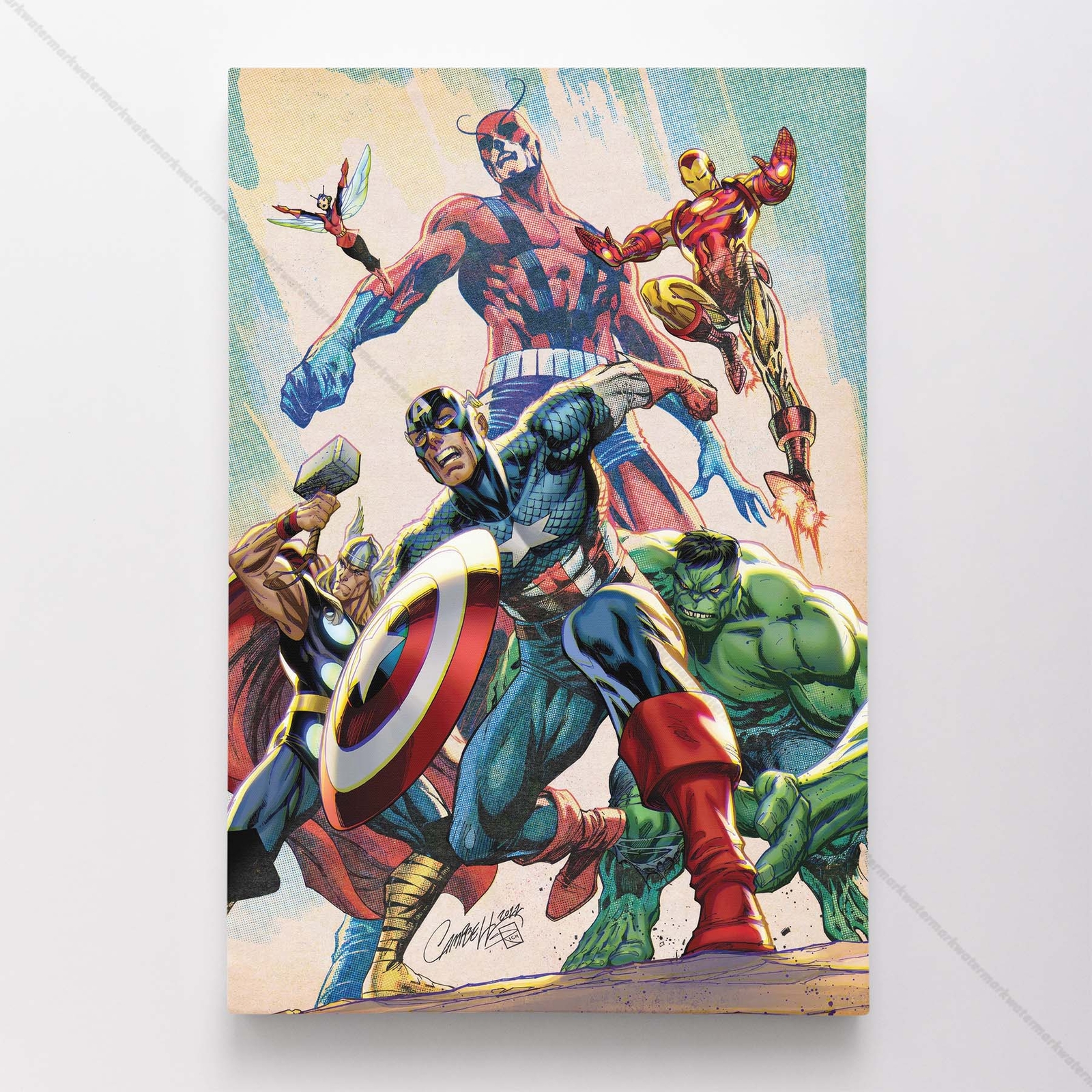 Avengers Poster Canvas Marvel Superhero Comic Book Cover Art Print #8906