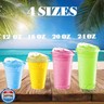 Gailware 100 Pack 12 oz Clear Plastic Cups with Strawless Sip-Lids, Disposable Cold Drinking Cups with Lids, To Go Plastic Container for Iced Cold Coffee, and Soda for Events and Everyday Use.