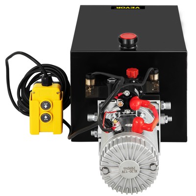 20 Quart Double Acting Hydraulic Pump Dump Trailer Power Unit Unit Pack Iron