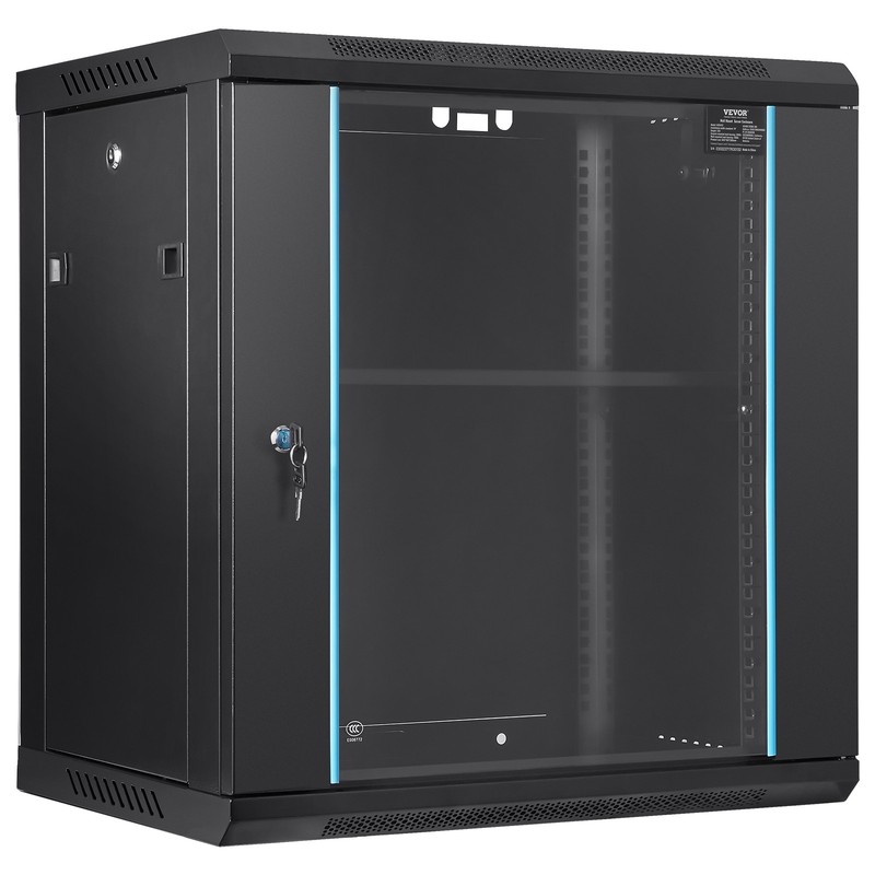 12U Wall Mount Network Server Rack Cabinet Enclosure 15.5'' Deep