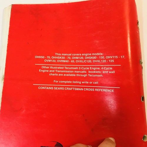 1998 Tecumseh Factory Technicians's Handbook 4 Cycle OHV Overhead Valve Engines