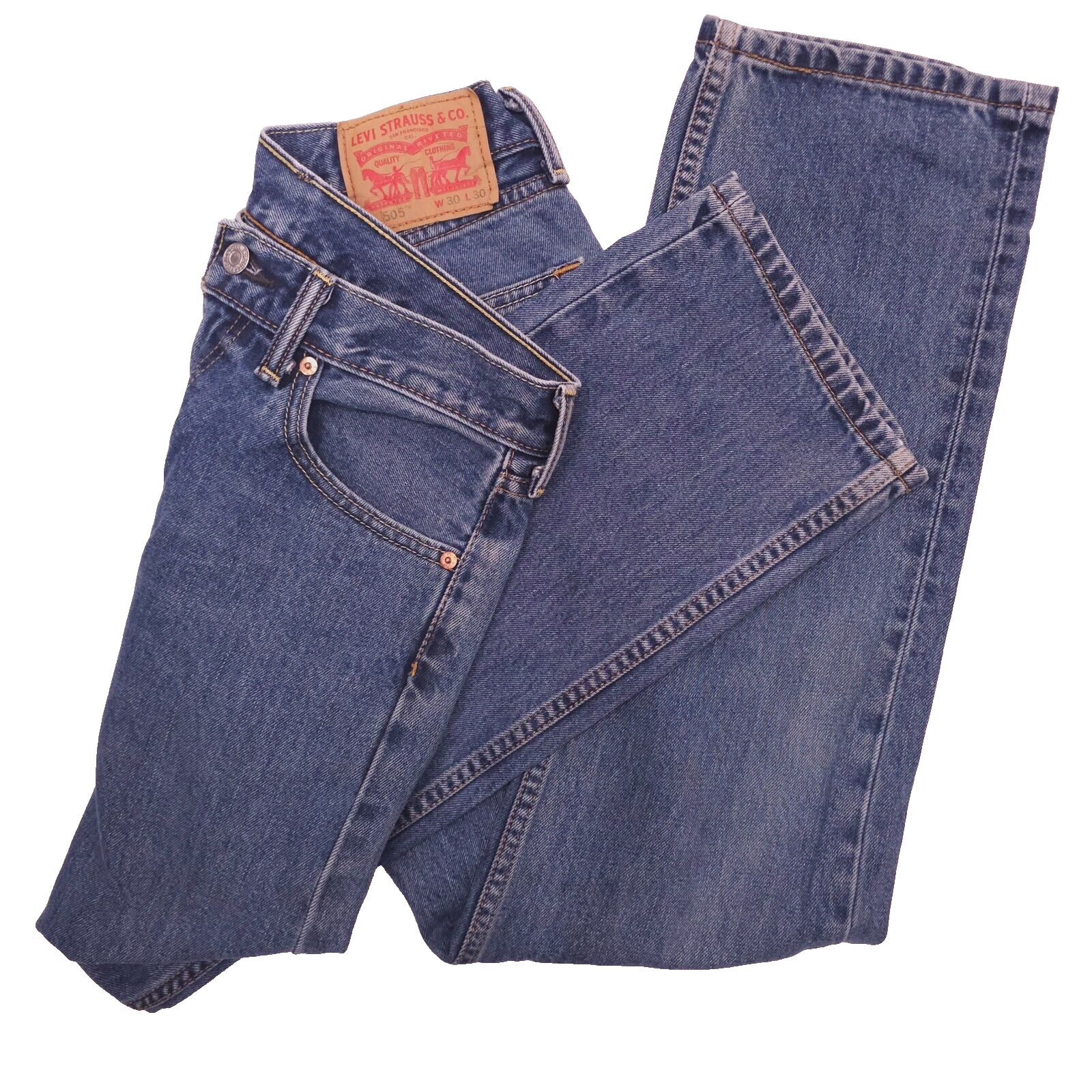 Levis Mens 505 Jeans Sz 30x30 Straight Leg Regular Fit Levis Mens 505 Jeans Sz 30x30 Straight Leg Regular Fit