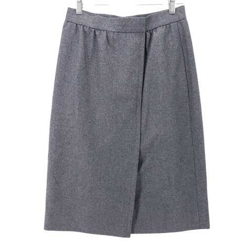 GIVENCHY NOUVELLE BOUTIQUE Vintage Faux Wrap Gray Skirt Size S/M