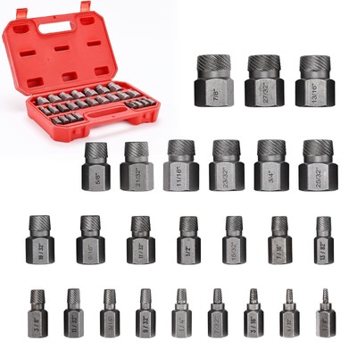 25Pcs Screw Extractor Set Hex Head Multi-Spline Easy Out Bolt Extractor Set C...