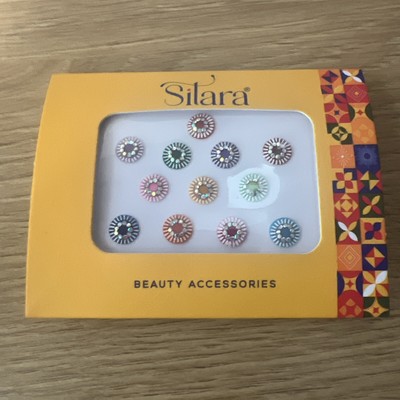 Bindi Beauty Accessories Medium size Round Shaped Bindi Colorful 12 Pack