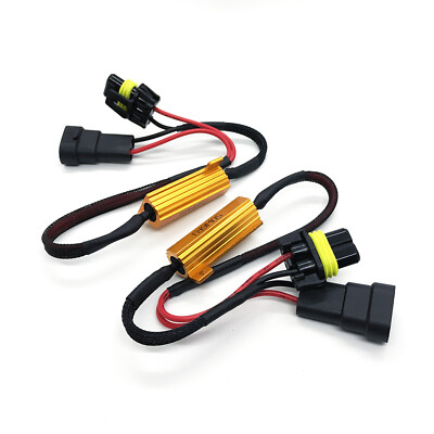 SOCAL-LED 9005 9006 9145 HID Resistor Relay Harness 50W Anti-Flickering Adapter
