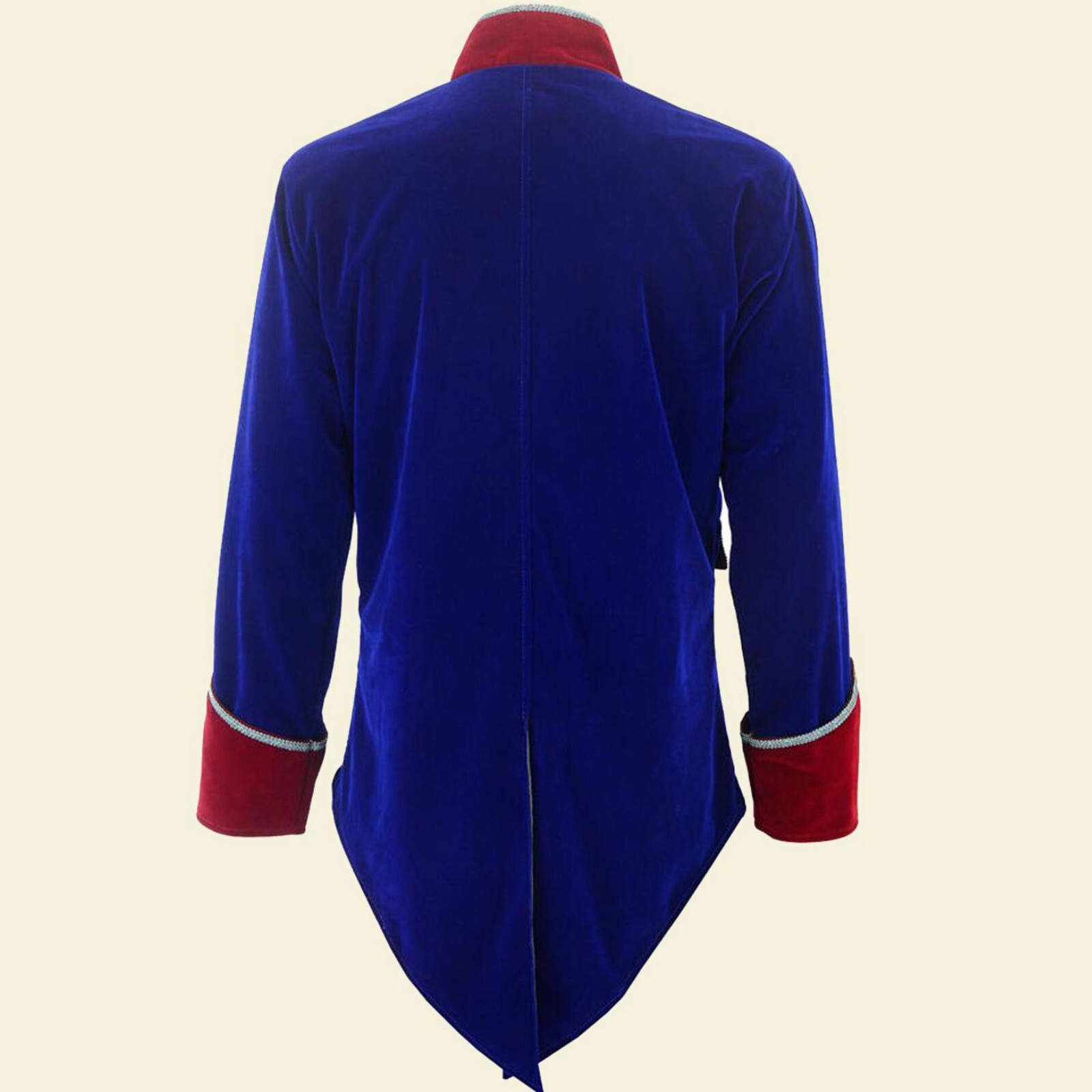 Pre-owned Handmade Men's  Blue/red Brocade Vladimir Tuxedo Jacket