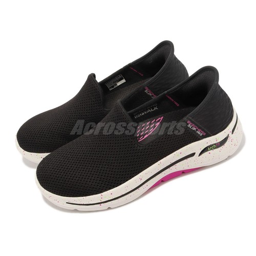 

Черные женские повседневные туфли Skechers Go Walk Arch Fit-Raine Slip-Ins 124888-BKHP, Черный, Go Walk Arch Fit-raine Slip-ins