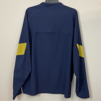 Notre Dame Fighting Irish Navy Sideline Mastermind Cage Jacket Sz Lg New UA