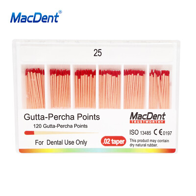 Gutta Percha Points for Dental Root Canal Endodontic Treatment .02/.04/.06 Taper