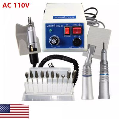 Marathon Dental Lab Micromotor Drill Polisher Machine N3+35K RPM Handpiece+10Bur